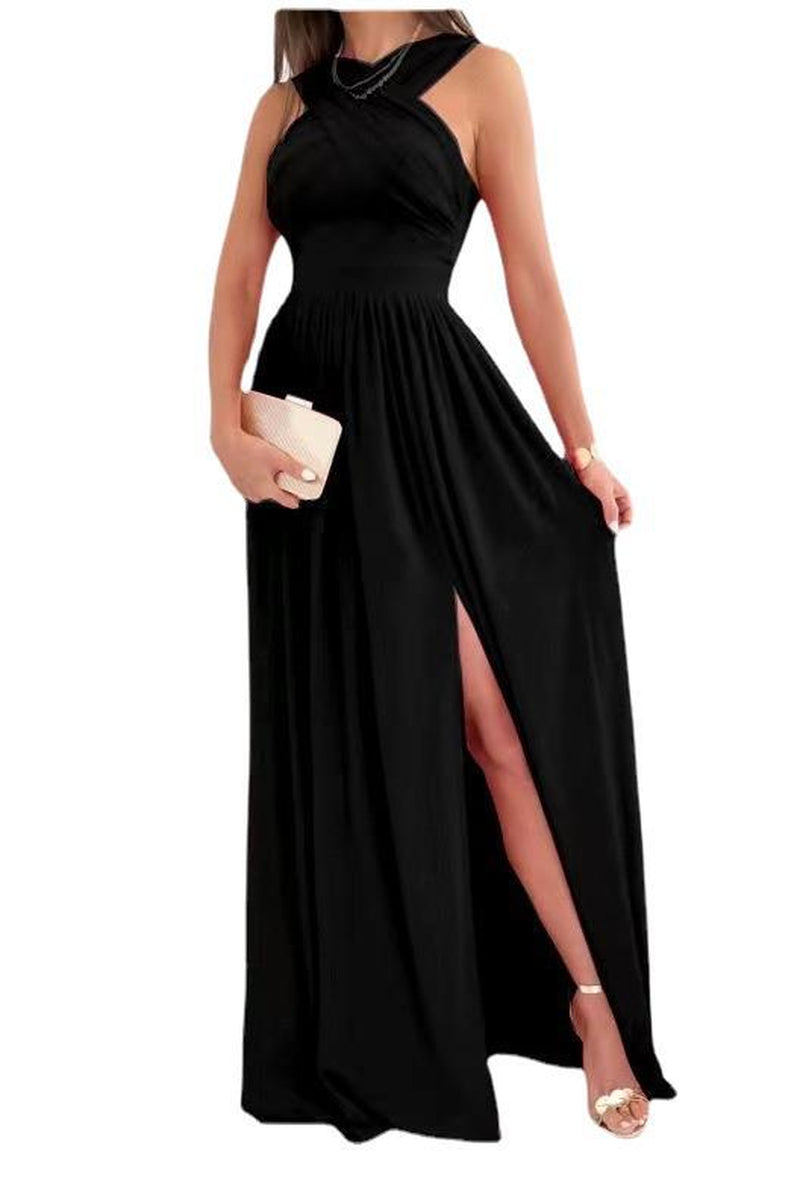 Sleeveless Neck Hanging Back Dress for women