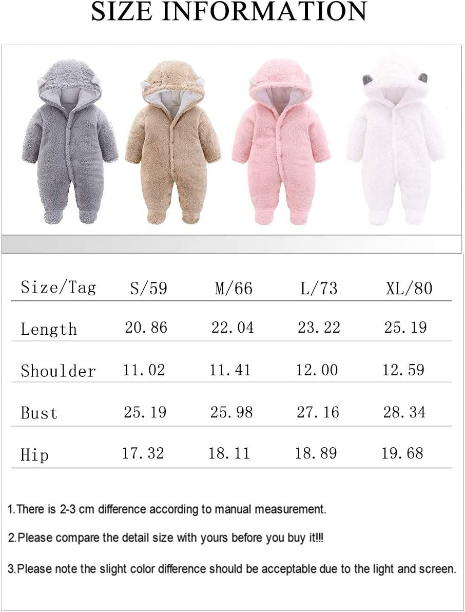 Baby Clothes Winter Coats Cute Newborn Infant Jumpsuit Snowsuit Bodysuits Baby Essentials Stuff