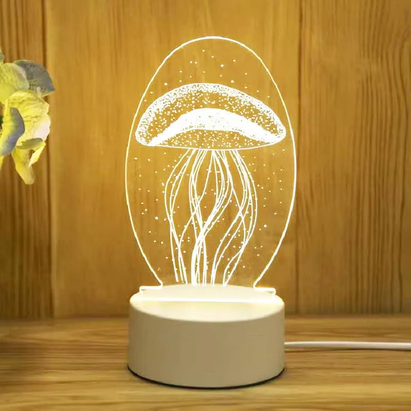 Romantic Love 3D Acrylic Led Lamp for Home 