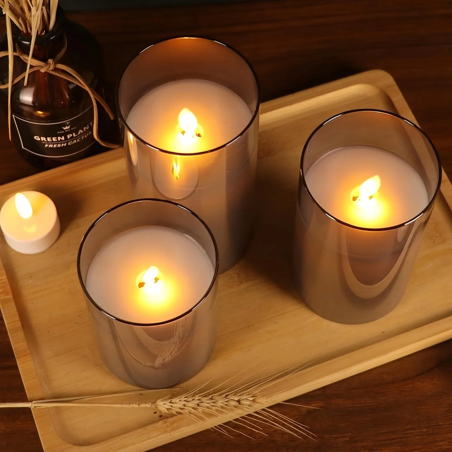 LED Lights for Home Electronic Candle LED Candle Decoration LED Glass Candle Full Set Remote Control Timer