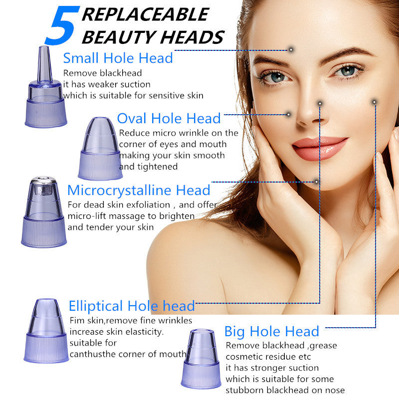 Blackhead Remover Acne Vacuum Suction Face Clean Black Head Pore Cleaning Beauty Skin Care Tool